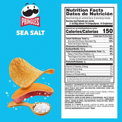 Pringles Harvest Blends Sea Salt Potato Crisps Chips - 5.5oz