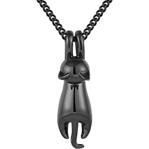 925 Sterling Silver Cat Necklace for Women, Dainty Charm Pendant Jewelry Gift - 1 of 4