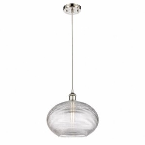 Ithaca - 1 Light Cord Hung Mini Pendant In Industrial Style-10.75 Inches Tall and 12 Inches Wide - 1 of 1