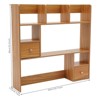 YIYIBYUS Home Office Desk Organizer Shelf, Desktop Storage Organizer, Brown - 3 of 4