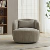 Okak 360 Degree Swivel Accent Chair, 34.25" Wide Upholstered Corduroy, Barrel Soft Accent Chair with Pillow, Circular Reading Armchair - 2 of 4