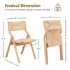Kumasinova 18.5" Flodable Dining Chair Set of 2,Stackable Kitchen Chair with Rope Woven Seat&Back,Minimalist Armless Chair,250lbs Max - 3 of 4
