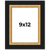 PosterPalooza | Photo Size Embellished Brown Picture Frame - UV Acrylic, Foam Board Backing, Hanging Hardware - 2 of 4
