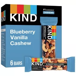 KIND Blueberry Vanilla Cashew Bars - 8.4oz/6ct