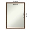 Amanti Art Carlisle Narrow Petite Bevel Wood Bathroom Wall Mirror - 4 of 4