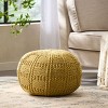 20''X 20''Round Pouf, Handcrafted Modern Design Ottomans Poufs, Ottomans Small For Living Room-Cuddlewood - 2 of 4