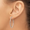 Black Bow Jewelry 1.5mm, Sterling Silver Classic Textured Round Hoop Earrings, 30mm - 3 of 4