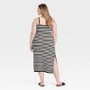 Women's Midi Sweater Dress - Universal Thread™ Black/White Striped - 2 of 3