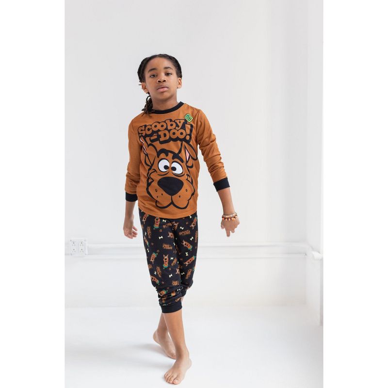 Scooby-Doo Scooby Doo Pullover Pajama Shirt and Pants Sleep Set Little Kid to Big Kid, 2 of 8