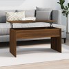 vidaXL Coffee Table Brown Oak 40.2"x19.9"x20.7" Engineered Wood - 2 of 4