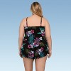 Aqua Green, Women's Keyhole Blouson Romper - 3 of 3