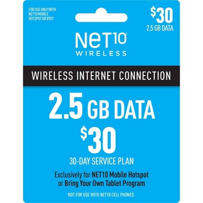 Net10 $30 Mobile Hotspot (2.5gb) Data Plan - (email Delivery) : Target