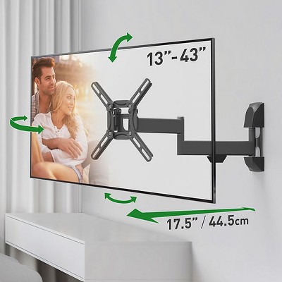 Barkan 13" - 43" Full Motion TV Wall Mount - Extension, Swivel & Tilt