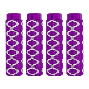 Unique Bargains Aluminum Alloy Anti-Skid BMX Mountain Cycling Fit 3/8 Inch Axles Rear Stunt Bike Pegs 4 Pcs - 1 of 3