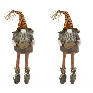 Gulches Series  Red and White Shatterproof Standing Santa with Lantern and Bag Holiday Ornament - 1 of 4