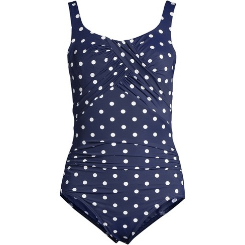 Lands' End Women's D-Cup Chlorine Resistant V-neck One Piece