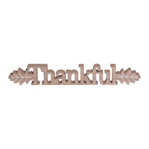 Transpac MDF Thankful Decorative Object Multicolor Fall Harvest Tabletop Sculpture for Autumn Decor and Gift Giving - 1 of 1