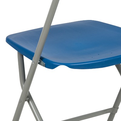 Contemporary Gray Steel Folding Chair 10-Pack for Events