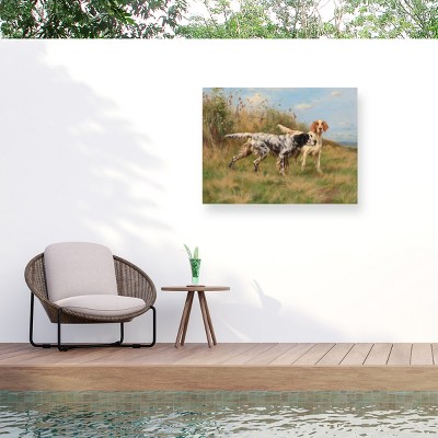 Trademark Fine Art - Thomas Blinks Two English setters Matted Framed Art