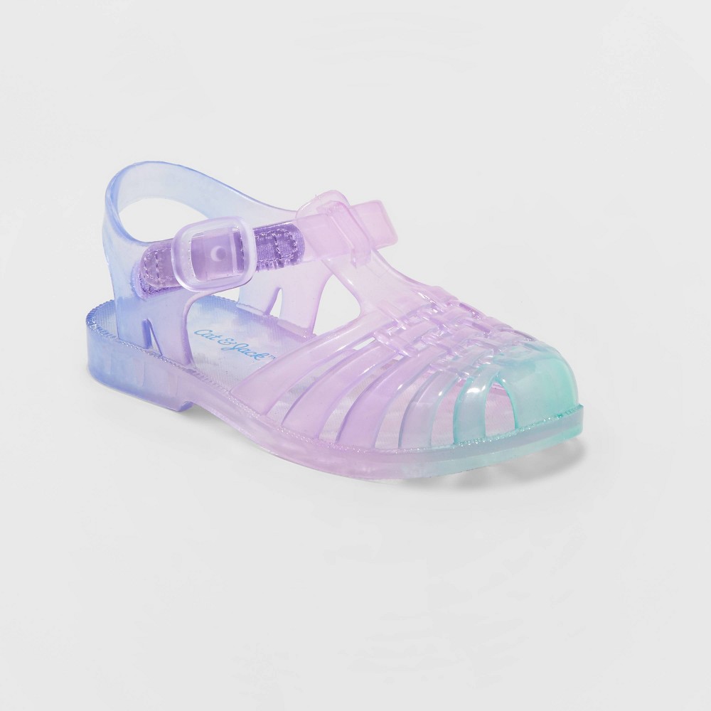 Toddler Girls' Sunny Jelly Sandals - Cat & Jack Purple/Blue 12