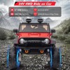 Jojoka 2 Seats 24V Kids Ride on Truck w/ Remote Control, 4 Motors,20" Seat Width, LED Light,Music,High/Low Speeds,Shovel, USB - 3 of 4