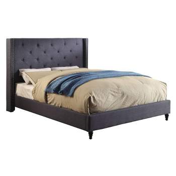 Queen Marie Contemporary Wingback Bed Blue - HOMES: Inside + Out