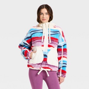 Women's Contrast High Pile 1/2 Zip Jacket - JoyLab™ - 1 of 3
