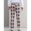 Lars Amadeus Men's Plaid Flat Front Business Dress Suit Pants - image 3 of 4