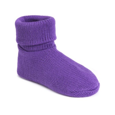 MUK LUKS Womens Cuff Slipper Sock, Lilac