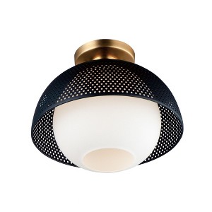 Maxim Lighting Perf 1 - Light Flush Mount in  Black/Satin Brass - 1 of 4