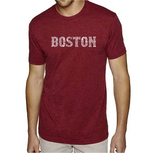 LA Pop Art Men's Premium Blend Word Art T-shirt - BOSTON NEIGHBORHOODS - 1 of 4