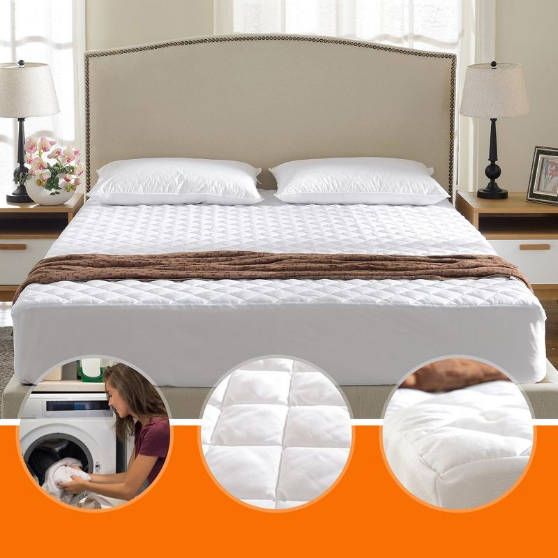 Cheer Collection Waterproof Quilted Mattress Protector - White, 4 of 6
