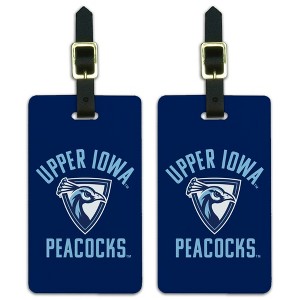 Upper Iowa University Peacocks Logo Luggage ID Tags Suitcase CarryOn Cards  Set of 2 - 1 of 4