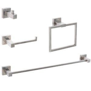 Elegant Lighting Isla 4-Piece Bathroom Hardware Set in Brushed Nickel - 1 of 4