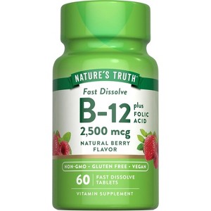 Nature's Truth B12 Vitamin 2500mcg | 60 Fast Dissolve Tablets - 1 of 4