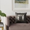 Grayer Metallic Cowhide Pillow - Grey/Silver - 20"X20" - Safavieh - 2 of 2