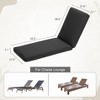 Aoodor 72 x 21 x 3 Inches Patio Chaise Lounger Cushions, Olefin Fabric Slipcovers with Sponge Foam, Set of 2 - 4 of 4