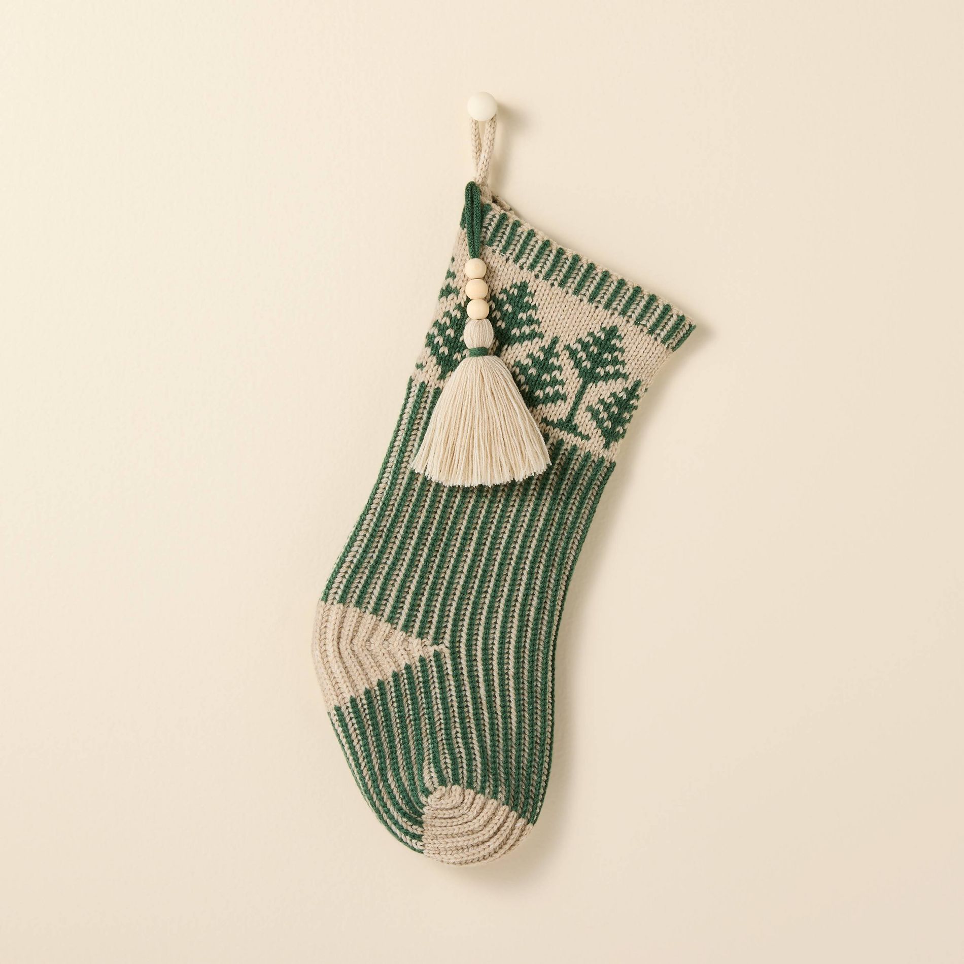 20" Tree Knit Stocking Green - Hearth & Hand™ with Magnolia