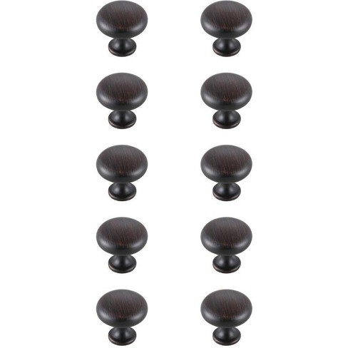 Elegant Lighting Cadon 1.2Inch Diameter Oil-rubbed Bronze Mushroom Knob Multipack (Set of 10) - image 1 of 4