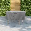 KHOMO GEAR 70-Inch Heavy Duty Round Table & Chair Set Cover – Waterproof Outdoor Furniture Cover for Patio Dining Sets, Garden Tables & Chairs - 2 of 4