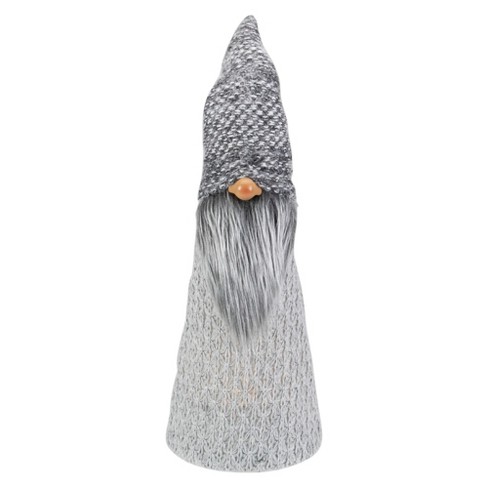 Northlight LED Lighted Knitted Gnome Christmas Decoration - 16" - Gray - image 1 of 3