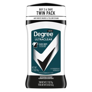 Degree Men Ultraclear Black + White 72-Hour Antiperspirant & Deodorant - 2.7oz/2pk - 1 of 4
