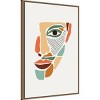 23"x33" Color Abstract Faces 2 by Jay Stanley Framed Canvas Wall Art Print Bronze - Amanti Art: Modern Lithograph, Vertical Orientation - 2 of 4