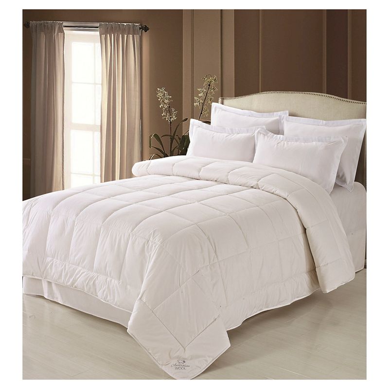 Washable Wool Comforter (Full/Queen) White - Fresh Ideas, 1 of 4