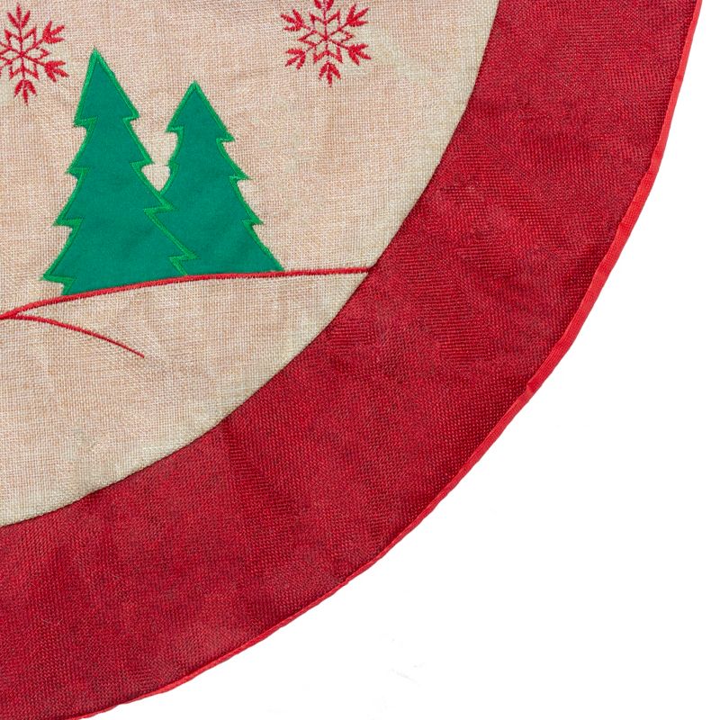 Northlight Santa Claus in Sleigh Embroidered Christmas Tree Skirt - 36", 3 of 5