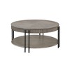 Wooden Contemporary 3-Piece Coffee and End Table Set with Round Tables and Storage Shelf for Living Room - 2 of 4