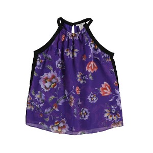 bar III Womens Marled Knit Halter Blouse Top - 1 of 2