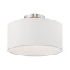 Livex Lighting Meridian 1 - Light Semi-Flush Mount in  Brushed Nickel - 2 of 4