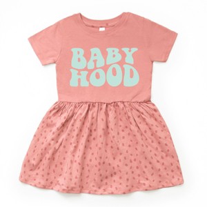 The Juniper Shop Babyhood Wavy Infant Dress - 18M - Mauve Spot - 1 of 4
