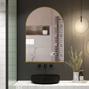 Chery Life 24x36 Inch Arched Recessed Medicine Cabinet, Metal Framed Bathroom - 1 of 4